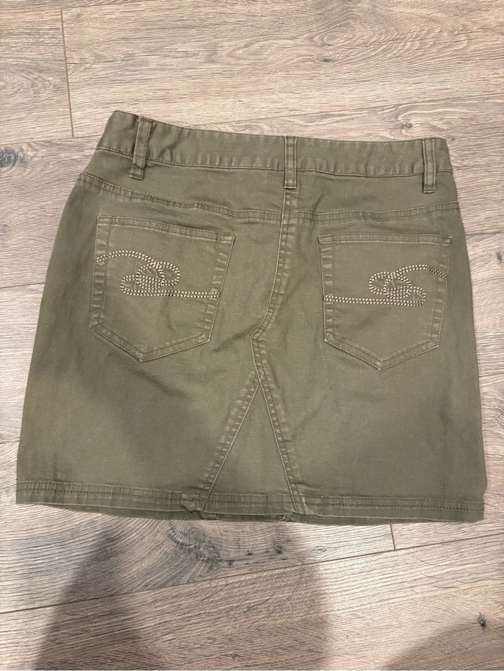 Kenar Olive Utility Mini Skirt - Picture 3 of 3